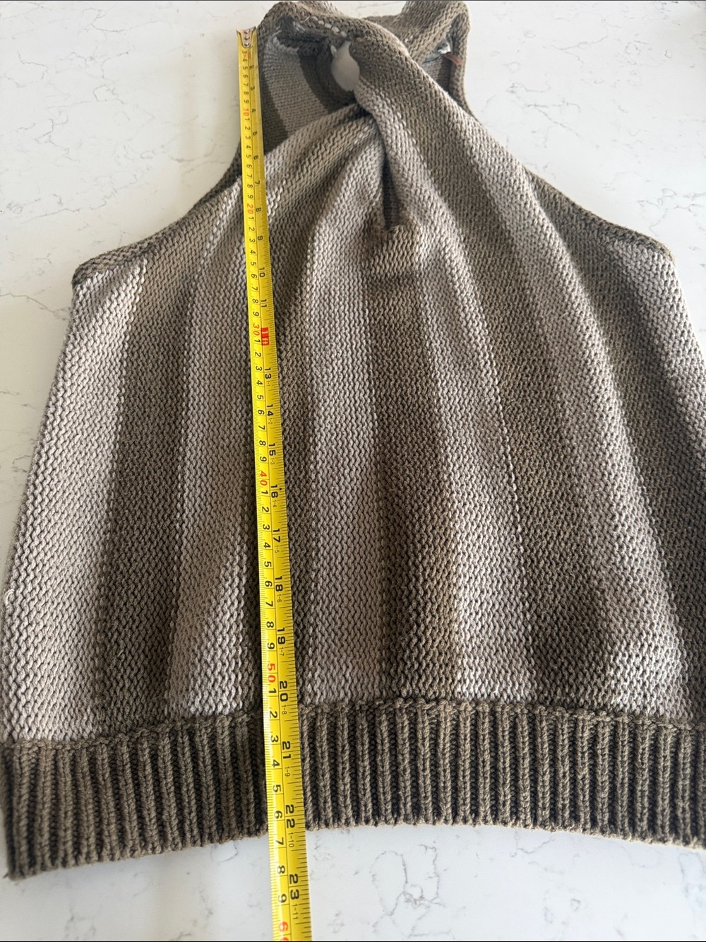 NICHOLAS Taupe Knit Twist Halter Top - Picture 4 of 5